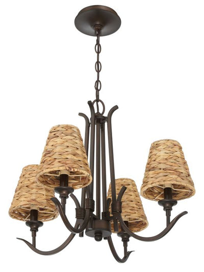 ##Antique Hardware## Kokomo 4 Light Chandelier in Aged Bronze Brushed