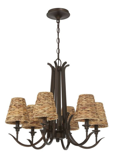 ##Antique Hardware## Kokomo 6 Light Chandelier in Aged Bronze Brushed