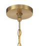 ##Antique Hardware## Freeform 10 Light Chandelier in Satin Brass/Walnut