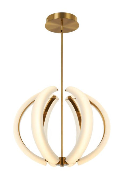 ##Antique Hardware## Unwind Small LED Pendant in Satin Brass