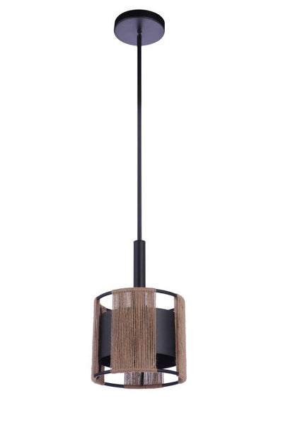 ##Antique Hardware## Kensey 1 Light Mini Pendant in Flat Black