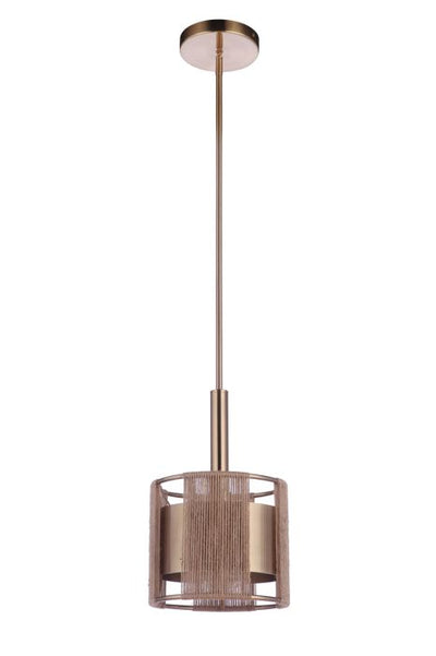 ##Antique Hardware## Kensey 1 Light Mini Pendant in Satin Brass