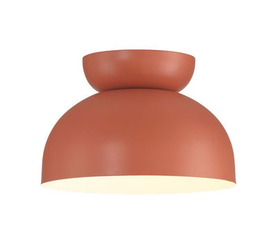 ##Antique Hardware## Ventura Dome 1 Light Flushmount in Baked Clay