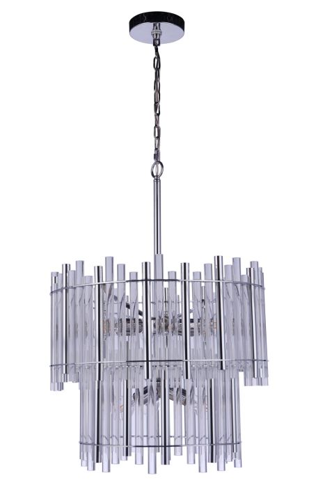 ##Antique Hardware## Reveal 9 Light Chandelier in Chrome