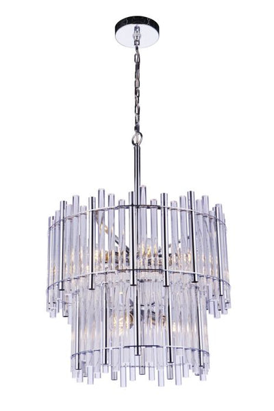 ##Antique Hardware## Reveal 9 Light Chandelier in Chrome