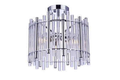 ##Antique Hardware## Reveal 3 Light Semi Flush in Chrome