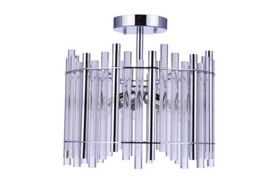 ##Antique Hardware## Reveal 3 Light Semi Flush in Chrome