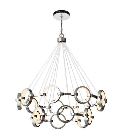 ##Antique Hardware## Context 15 Light LED Chandelier in Chrome