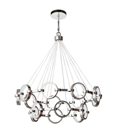 ##Antique Hardware## Context 15 Light LED Chandelier in Chrome