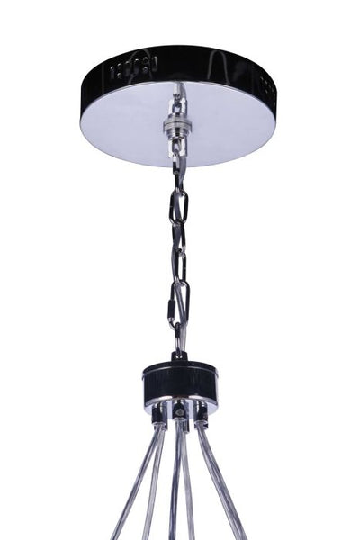 ##Antique Hardware## Context 6 Light LED Chandelier in Chrome