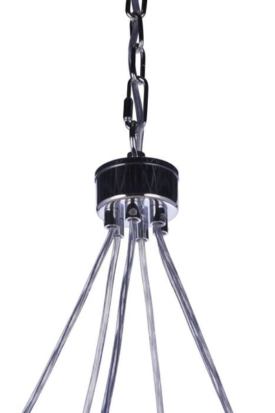 ##Antique Hardware## Context 6 Light LED Chandelier in Chrome