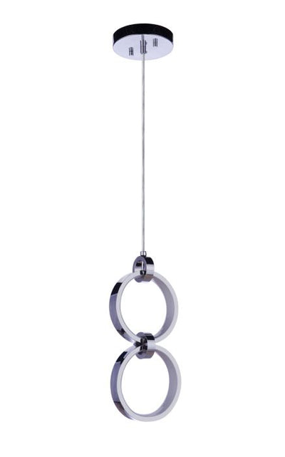 ##Antique Hardware## Context 2 Light LED Pendant in Chrome