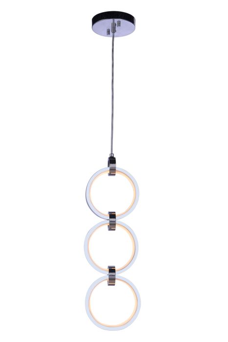 ##Antique Hardware## Context 3 Light LED Pendant in Chrome