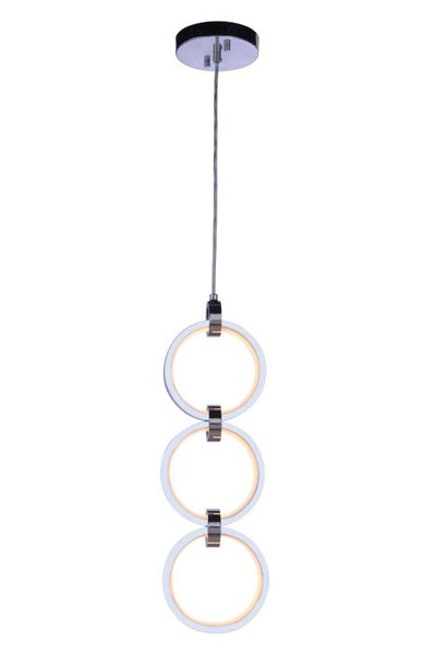 ##Antique Hardware## Context 3 Light LED Pendant in Chrome