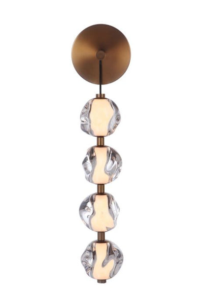 ##Antique Hardware## Jackie 4 Light LED Wall Sconce in Satin Brass