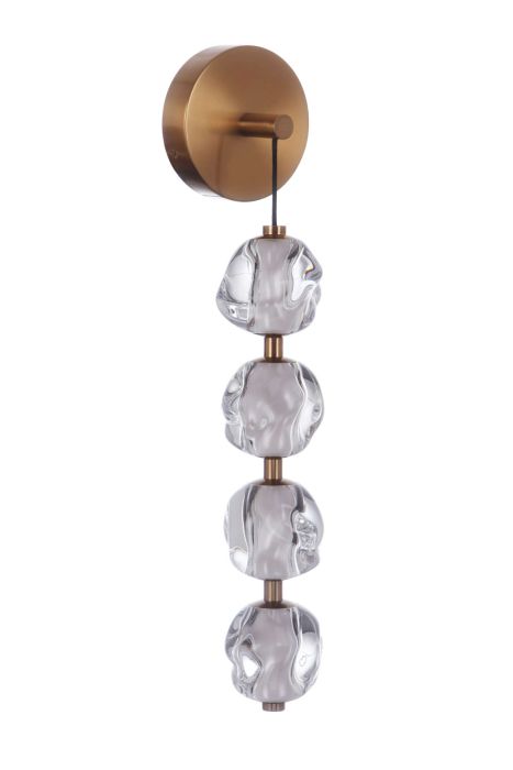 ##Antique Hardware## Jackie 4 Light LED Wall Sconce in Satin Brass