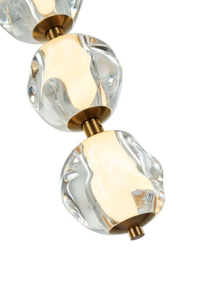 ##Antique Hardware## Jackie 7 Light LED Pendant in Satin Brass