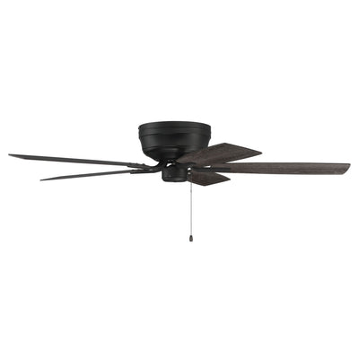 Antique Hardware 52" Pro Plus Hugger in Flat Black  w/ Flat Black/Greywood Blades Ceiling Fan