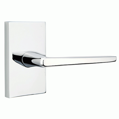 ##Antique Hardware## Emtek Concealed Fastener Mechanism Solid Brass Hermes Lever With Modern Rectangular Rosette