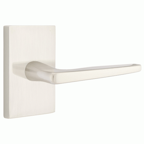 ##Antique Hardware## Emtek Concealed Fastener Mechanism Solid Brass Hermes Lever With Modern Rectangular Rosette