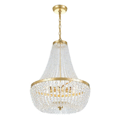 ##Antique Hardware## Rylee 6 Light Antique Gold Chandelier