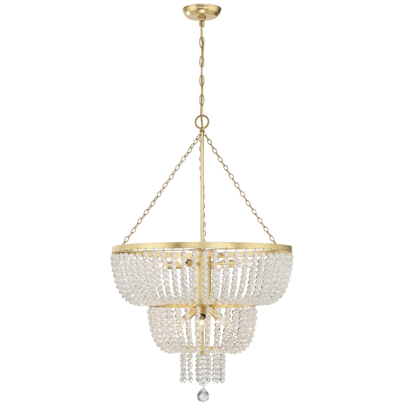 ##Antique Hardware## Rylee 8 Light Antique Gold Chandelier