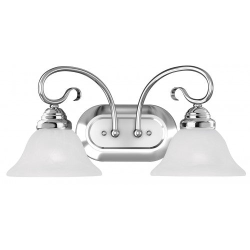 ##Antique Hardware## 2 Light Polished Chrome Bath Light