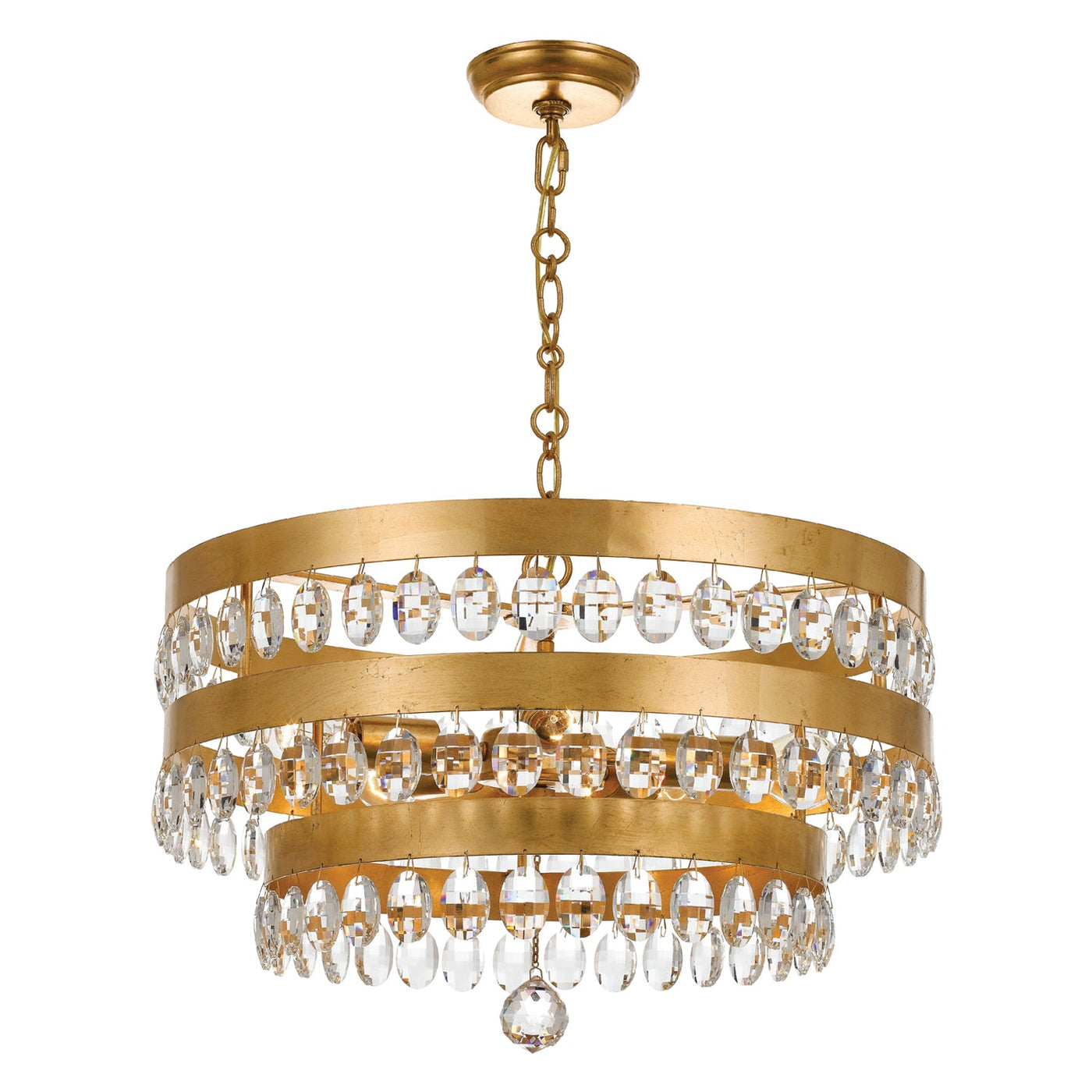 ##Antique Hardware## Perla 5 Light Antique Gold Chandelier