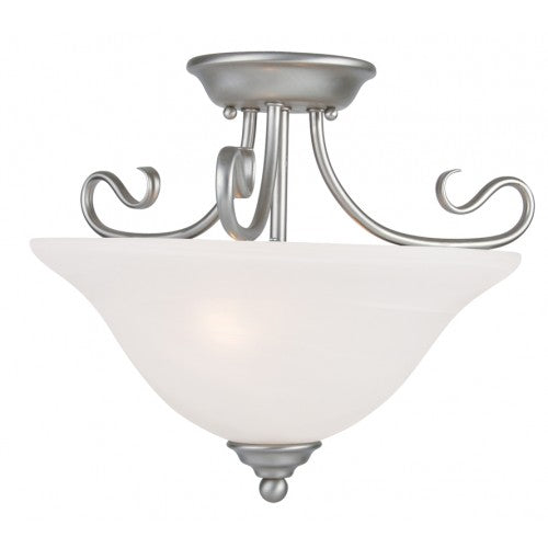 ##Antique Hardware## 2 Light Brushed Nickel Ceiling Mount