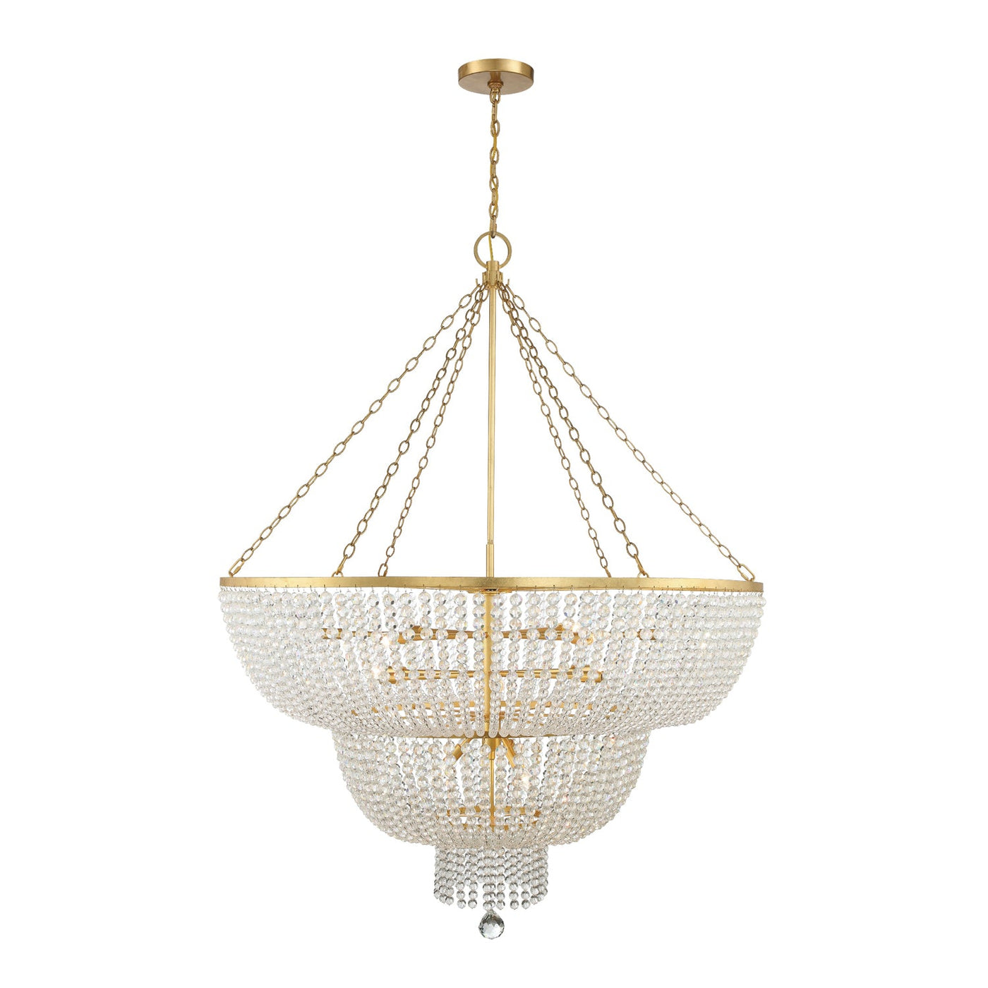 ##Antique Hardware## Rylee 15 Light Antique Gold Chandelier