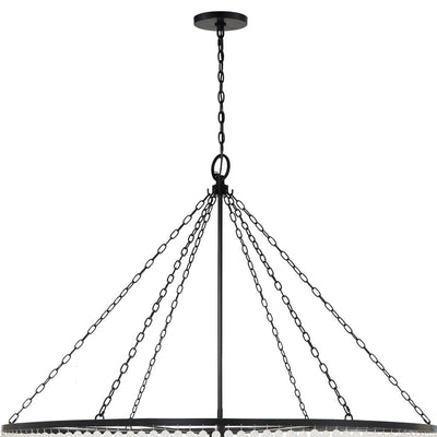 ##Antique Hardware## Rylee 24 Light Matte Black Chandelier