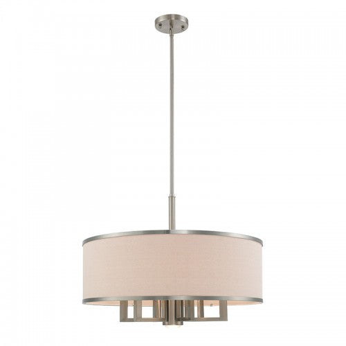 ##Antique Hardware## 7 Light Brushed Nickel Pendant Chandelier