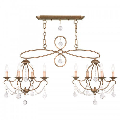 ##Antique Hardware## 8 Light AGL Island/Chandelier