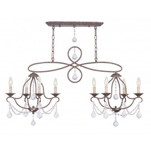 ##Antique Hardware## 8 Light VBR Island/Chandelier