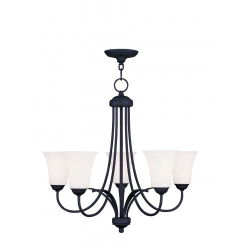 ##Antique Hardware## 5 Light Black Chandelier