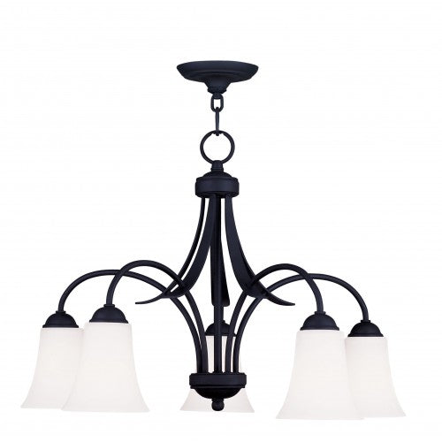 ##Antique Hardware## 5 Light Black Chandelier