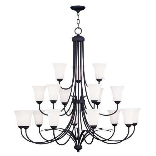 ##Antique Hardware## 18 Light Black Chandelier