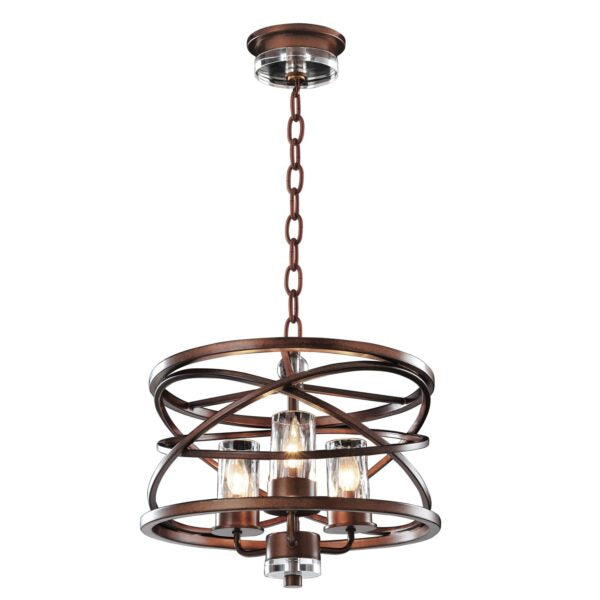 ##Antique Hardware## Eternity 3 Light Pendant