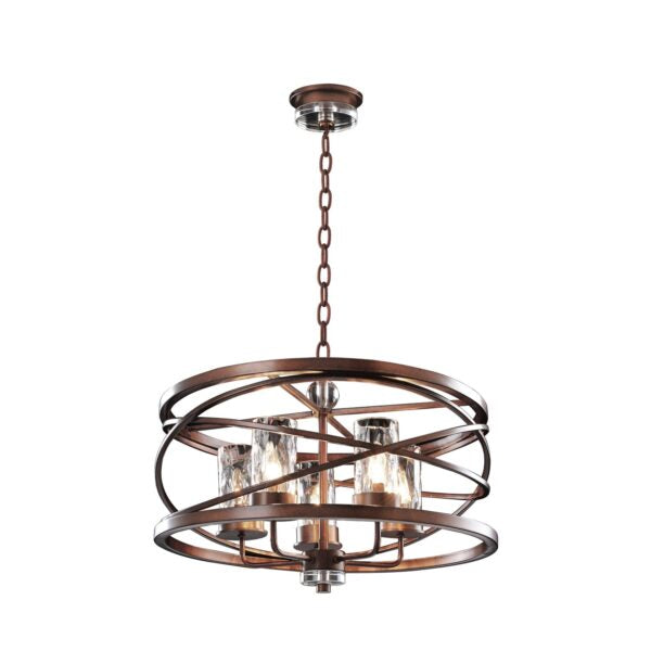 ##Antique Hardware## Eternity 5 Light Pendant