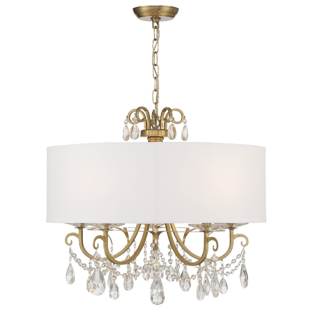 ##Antique Hardware## Othello 5 Light Vibrant Gold Chandelier