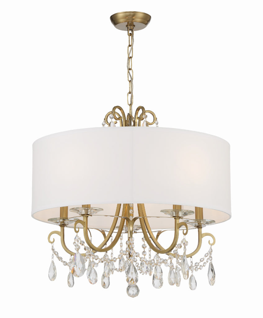 ##Antique Hardware## Othello 5 Light Vibrant Gold Chandelier