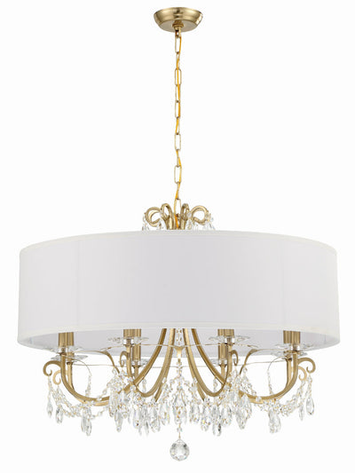 ##Antique Hardware## Othello 8 Light Vibrant Gold Chandelier