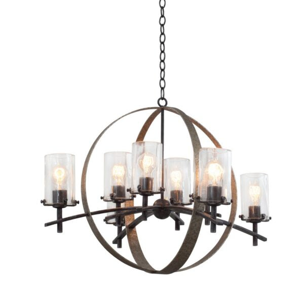 ##Antique Hardware## Irvine 8 Light Chandelier