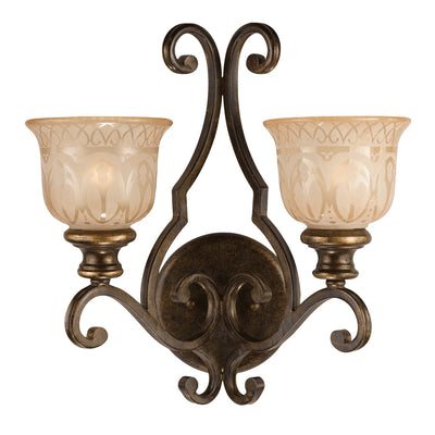 ##Antique Hardware## Norwalk 2 Light Bronze Umber Sconce