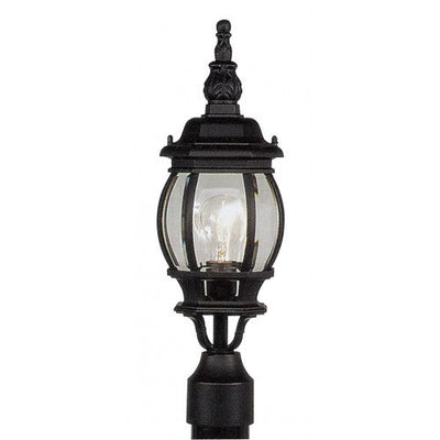 Antique Hardware 1 Light Textured Black Outdoor Post Top Lantern Exterior