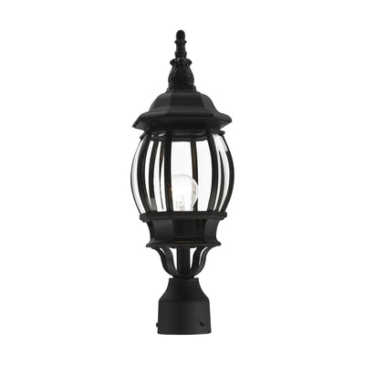 Antique Hardware 1 Light Textured Black Outdoor Post Top Lantern Exterior