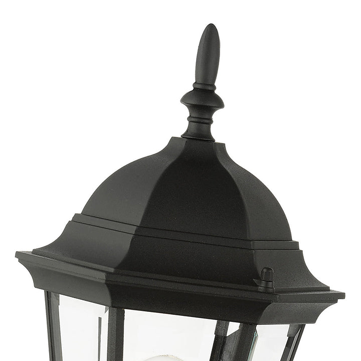 ##Antique Hardware## 1 Light Textured Black Outdoor Wall Lantern
