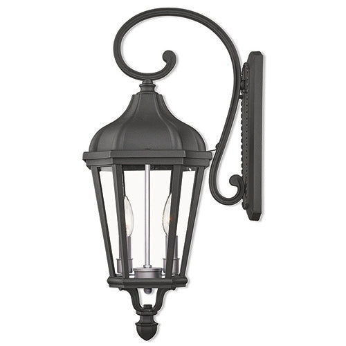 Antique Hardware 2 Light Textured Black Outdoor Wall Lantern Exterior