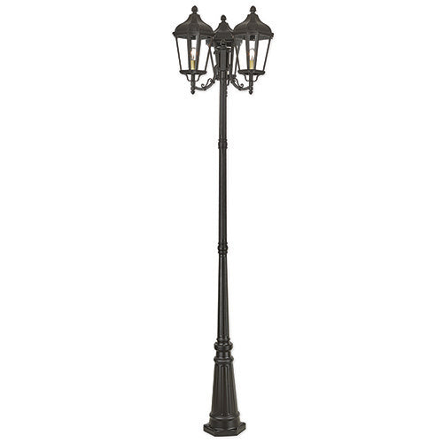 ##Antique Hardware## 3 Light Bronze Outdoor Post Light