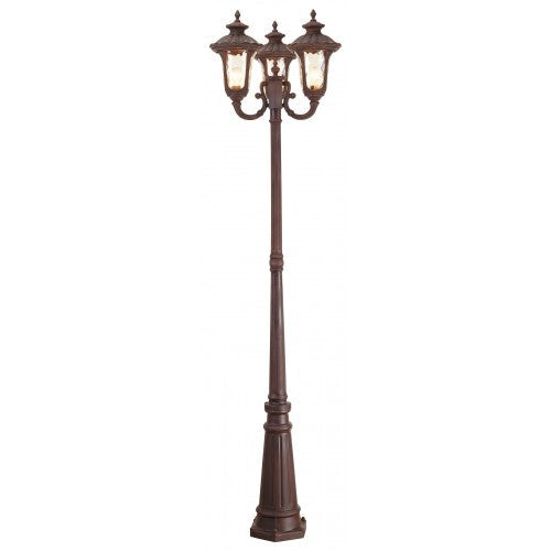 ##Antique Hardware## 3 Light Imperial Bronze Outdoor Post Light
